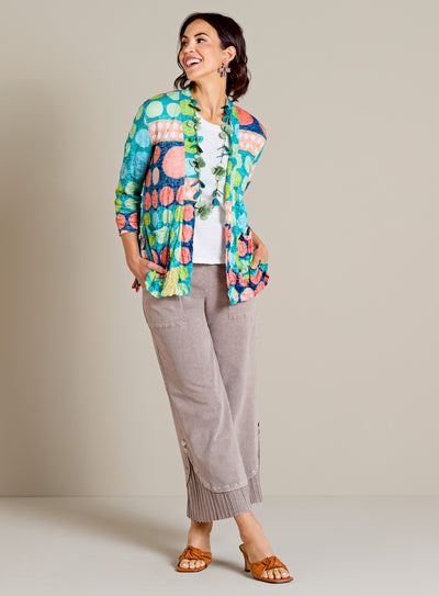 Polka Dot Crinkle and Pleats Outfit