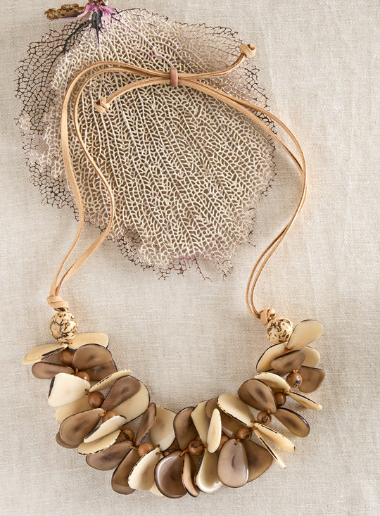 Tagua Petal Necklace