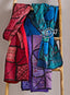 Vintage Sari and Wool Felt Patchwork Scarf