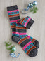 Andean Stripes Alpaca Socks — Charcoal