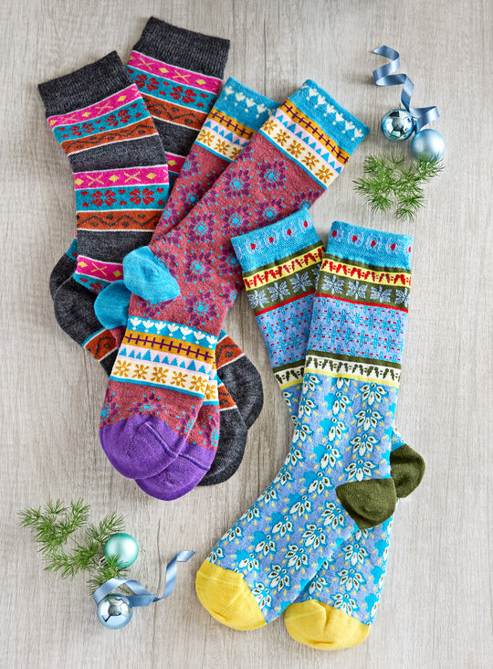 Andean Stripes Alpaca Socks