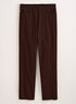 Kick It Up Flat Front Pants — Brown