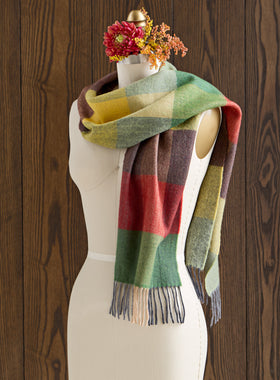 Tipperary Plaid Merino Scarf