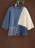 Around the Colorblock Pullover Sweater — Blue Ivory