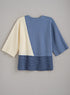 Around the Colorblock Pullover Sweater — Blue Ivory