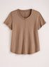 Classic Cotton Center-Seam Tee - Slub Knit Solid — Coffee
