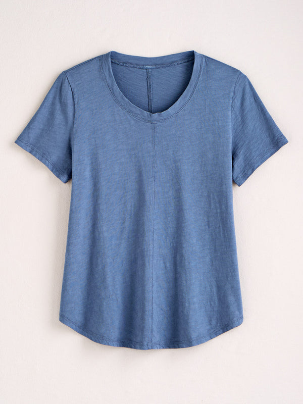 Classic Cotton Center-Seam Tee - Slub Knit Solid — Dutch Blue