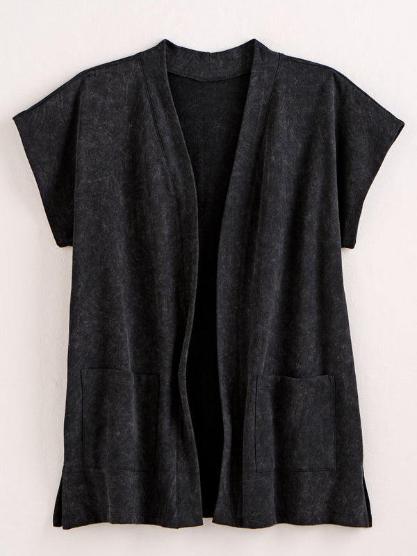 Studio Break Tunic Vest — Black