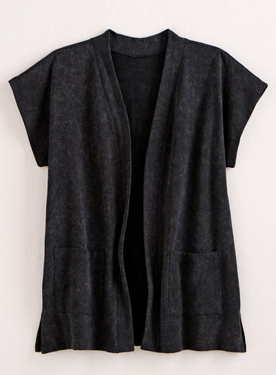 Studio Break Tunic Vest — Black