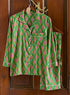 Paisley Parade Long Sleeve Pajamas — Green