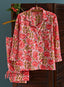 Bloom and Vine Long Sleeve Pajamas — Pink
