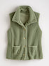 Shoulder Season Bouclé Fleece Vest — Olive