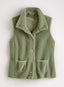 Shoulder Season Bouclé Fleece Vest — Olive