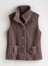 Shoulder Season Bouclé Fleece Vest — Taupe