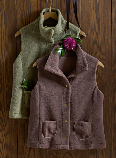 Shoulder Season Bouclé Fleece Vest