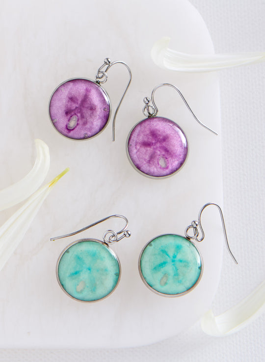 Five Doves Sand Dollar Earrings