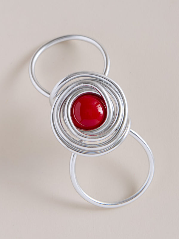 Inner Circle Scarf Slide  — Red