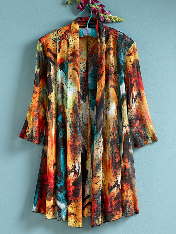 Wearever Painted Canyon Cardigan — Rust