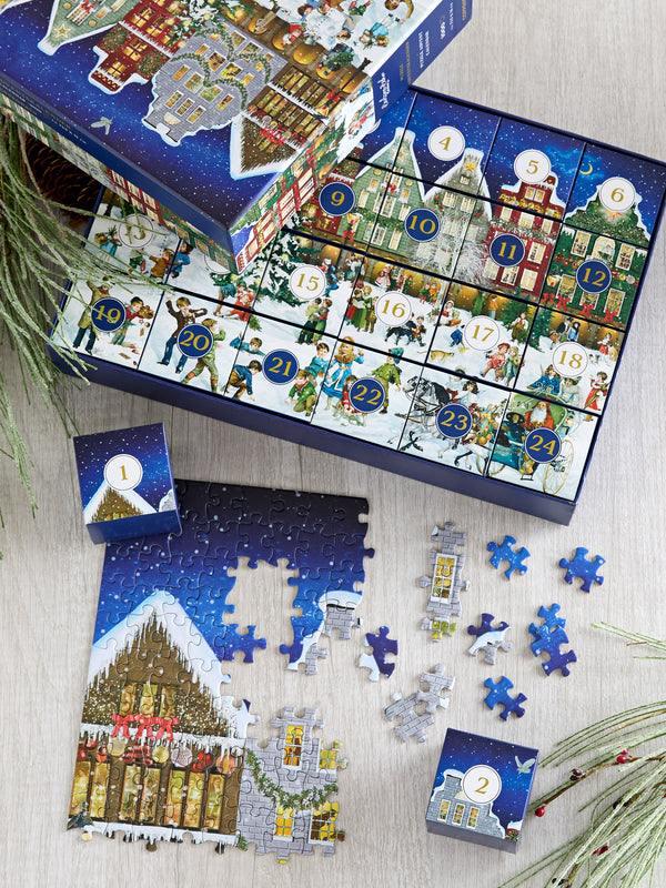 Snowy Village Advent Puzzle Calendar — Multi
