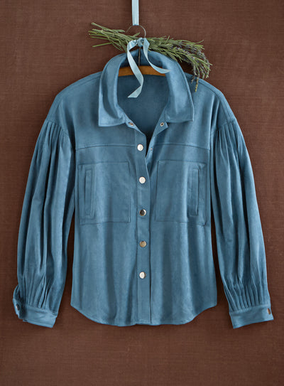 That '70s Shirt Jacket — Blue