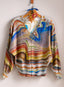 Desert Strata V-Neck Sweater