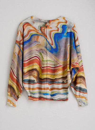 Desert Strata V-Neck Sweater