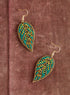 Leaf an Impression Beaded Earrings — Green
