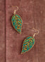 Leaf an Impression Beaded Earrings — Green