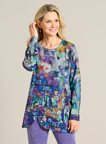 Cosmic Graffiti Top — Purple