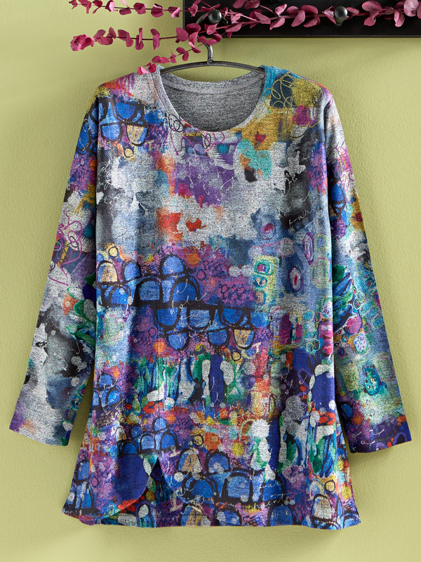 Cosmic Graffiti Top — Purple