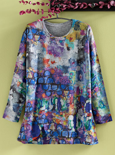 Cosmic Graffiti Top — Purple