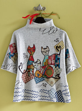 Stitch and Purr Waffle Knit Top