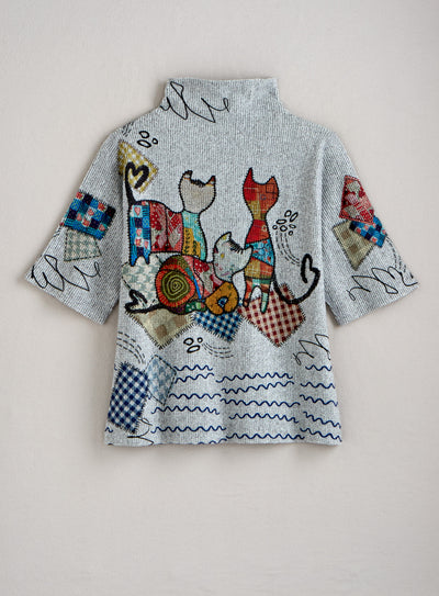 Stitch and Purr Waffle Knit Top