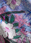 Flower and Script Quilted Top