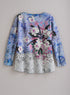 Flower and Script Quilted Top