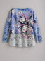 Flower and Script Quilted Top