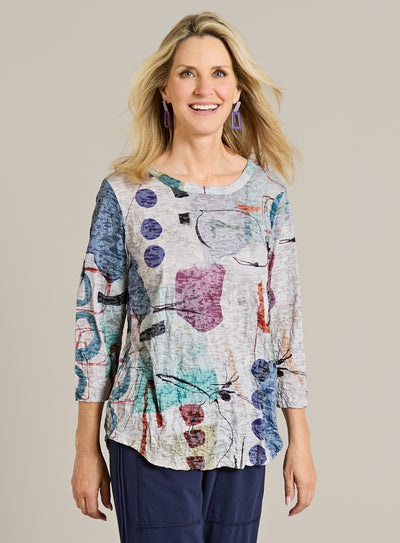 Happy Wrinkle Crinkle Top — Multi