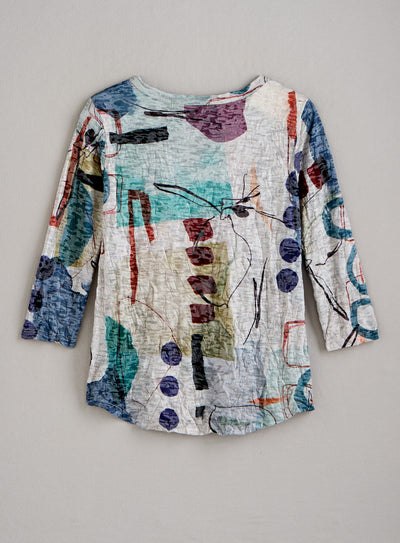 Happy Wrinkle Crinkle Top — Multi