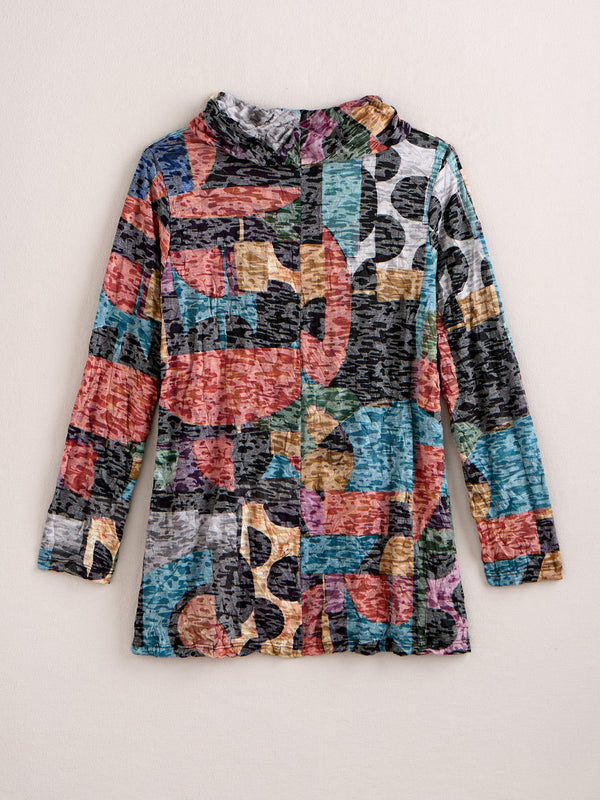 Cathedral Crinkle Cowl Top