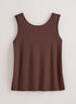 Sure Thing Dressy Tank — Brown