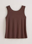 Sure Thing Dressy Tank — Brown