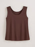 Sure Thing Dressy Tank — Brown