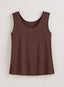 Sure Thing Dressy Tank — Brown