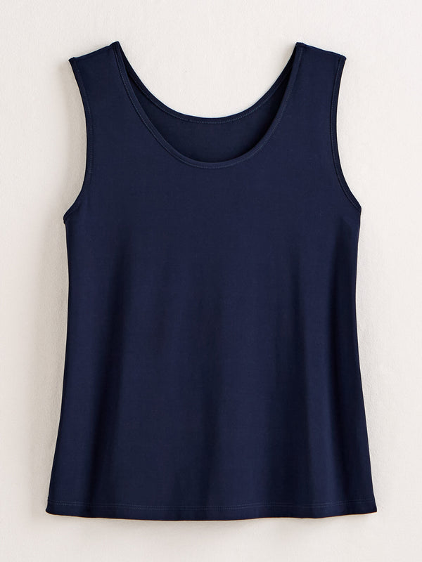 Sure Thing Dressy Tank — Navy