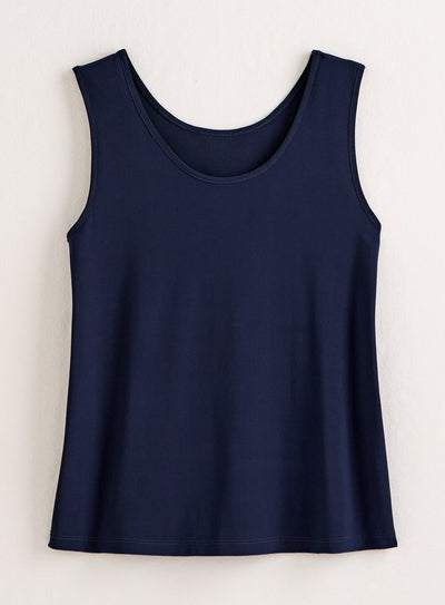 Sure Thing Dressy Tank — Navy