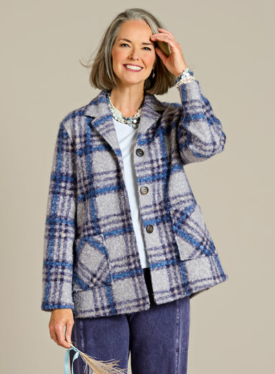 Après Plaid Bouclé Jacket
