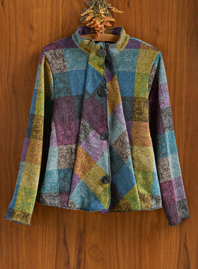Northern Lights Plaid Fleece Jacket