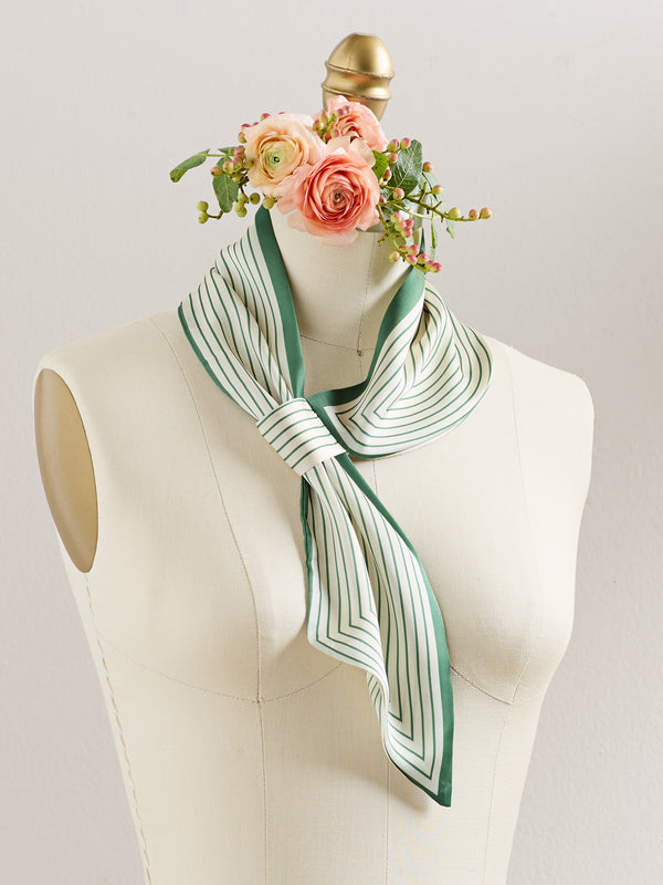 Loop & Go Scarf – Retro Stripe — Green