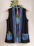 Chroma Color Denim-Detail Reversible Vest