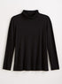 Nice Touch Turtleneck Top — Black
